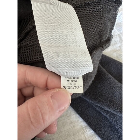 Pendleton Woolen Mills Mens Fleece Zip Up Size Medium Gray Lightweight Jacket - Picture 7 of 9